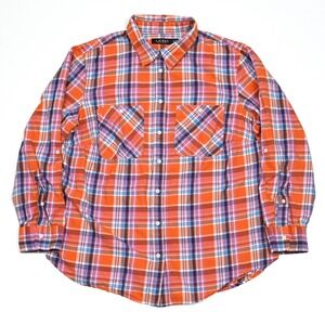 Lauren Ralph Lauren Black Label Button Front Plaid Shirt Women's 2XL Lightweight